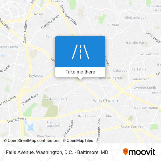 Falls Avenue map