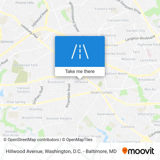 Hillwood Avenue map