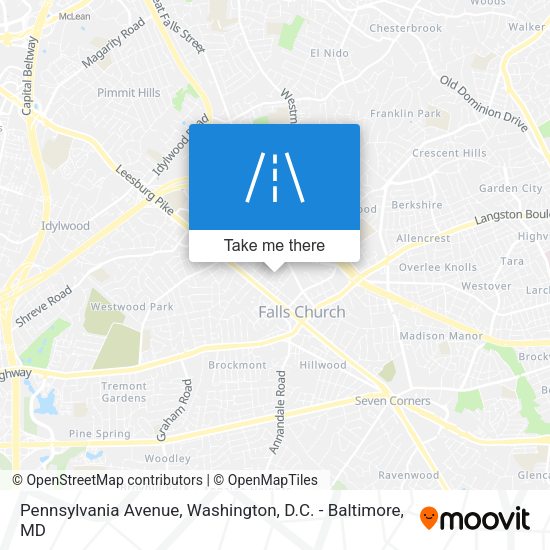 Mapa de Pennsylvania Avenue