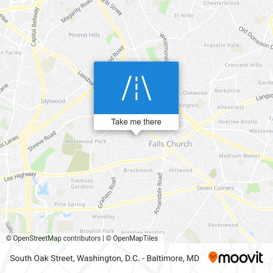 South Oak Street map
