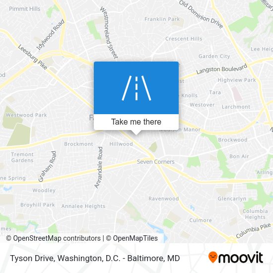 Mapa de Tyson Drive