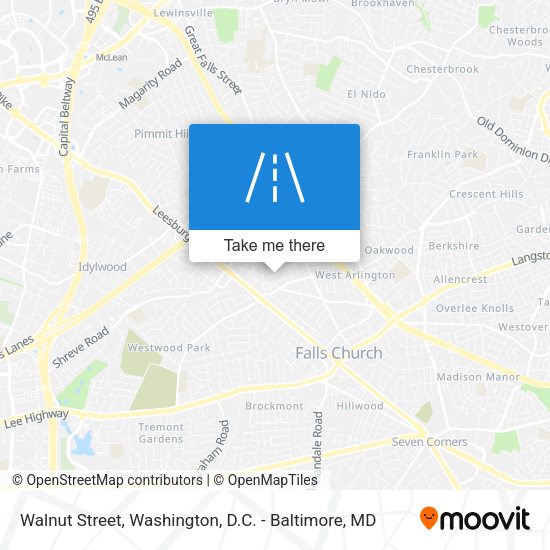 Walnut Street map