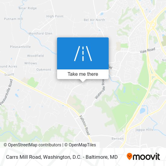 Carrs Mill Road map