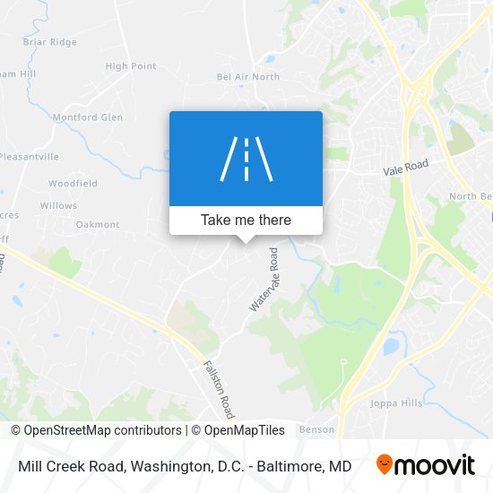 Mill Creek Road map