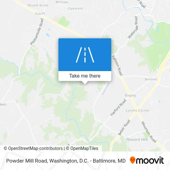 Powder Mill Road map