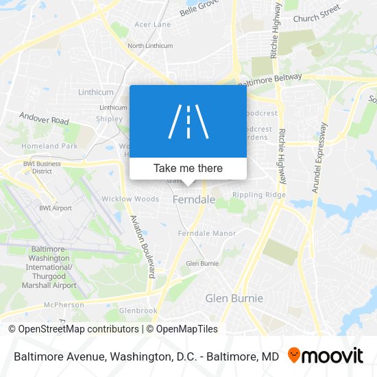 Baltimore Avenue map