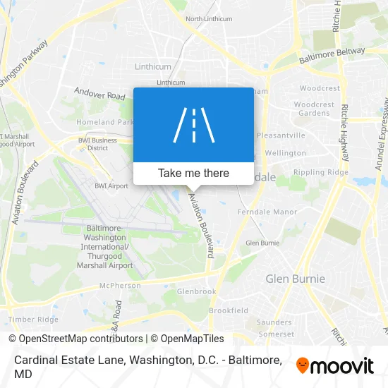 Cardinal Estate Lane map