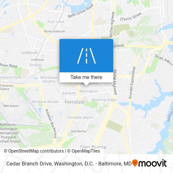 Cedar Branch Drive map