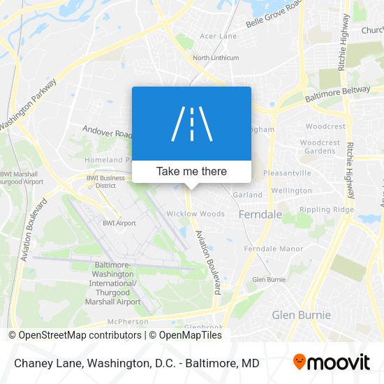Chaney Lane map
