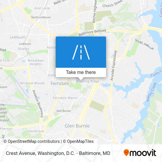 Crest Avenue map