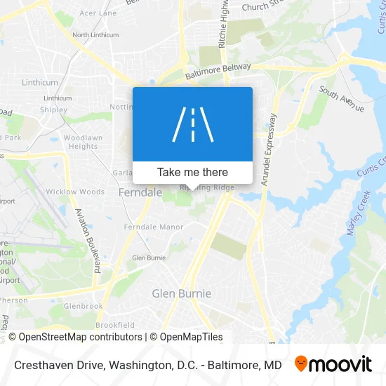 Cresthaven Drive map