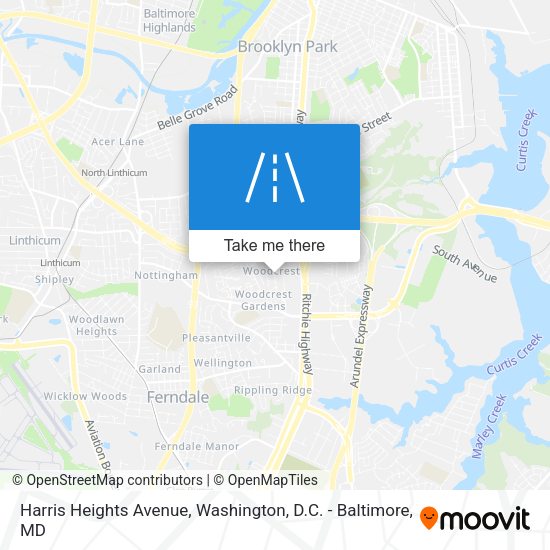 Harris Heights Avenue map