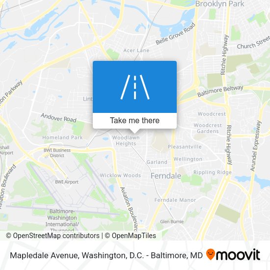 Mapledale Avenue map