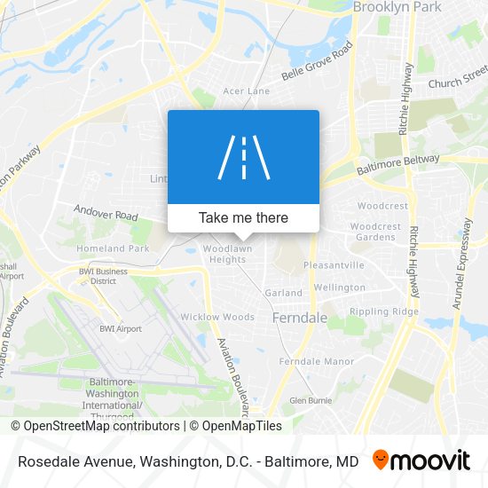 Rosedale Avenue map