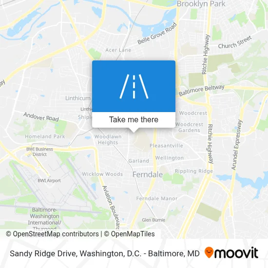 Sandy Ridge Drive map