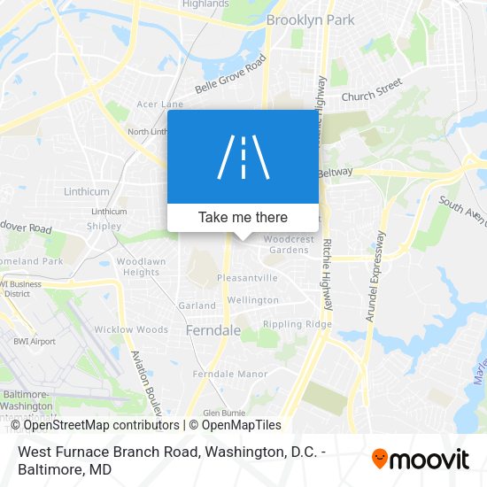 West Furnace Branch Road map