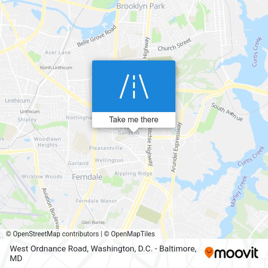 Mapa de West Ordnance Road