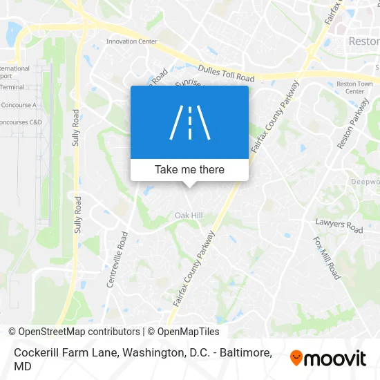 Cockerill Farm Lane map