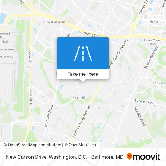 New Carson Drive map