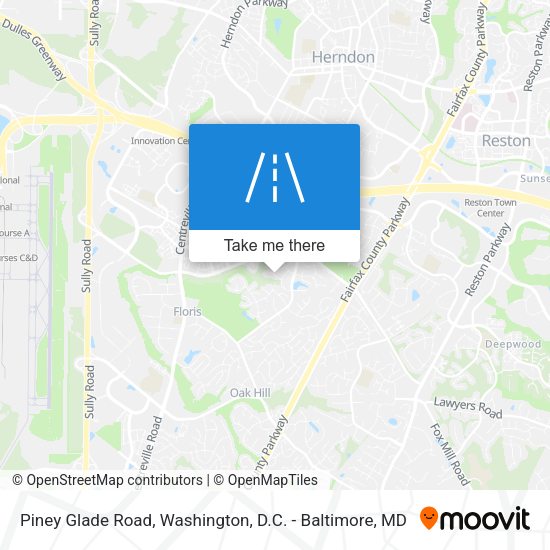 Piney Glade Road map