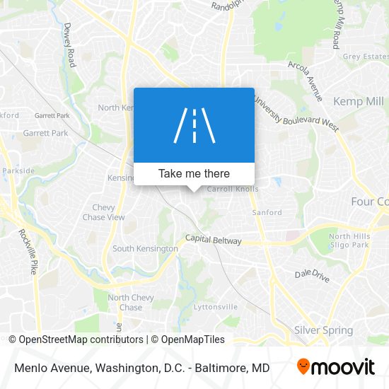 Menlo Avenue map