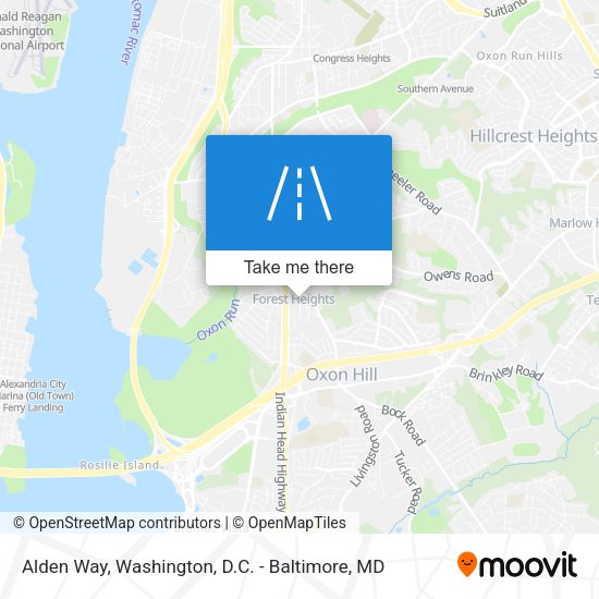 Alden Way map