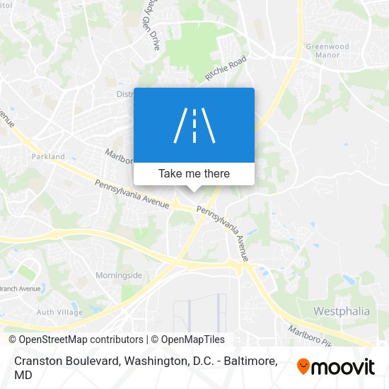 Cranston Boulevard map