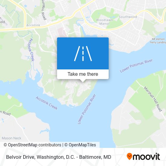 Belvoir Drive map