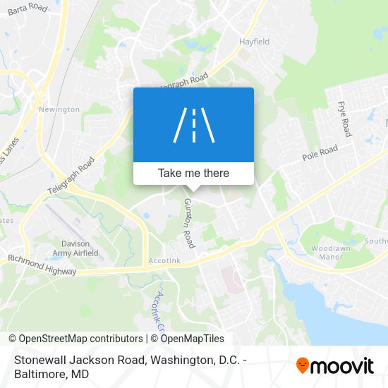 Stonewall Jackson Road map
