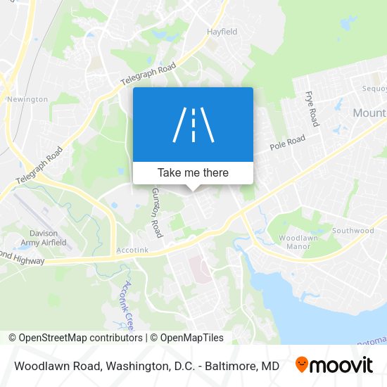 Woodlawn Road map