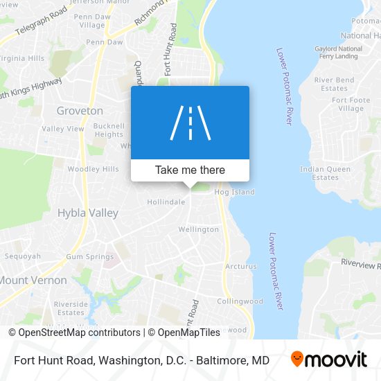 Fort Hunt Road map