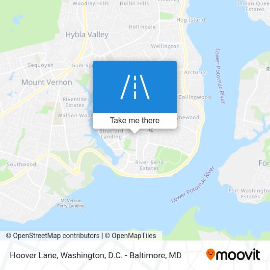 Hoover Lane map