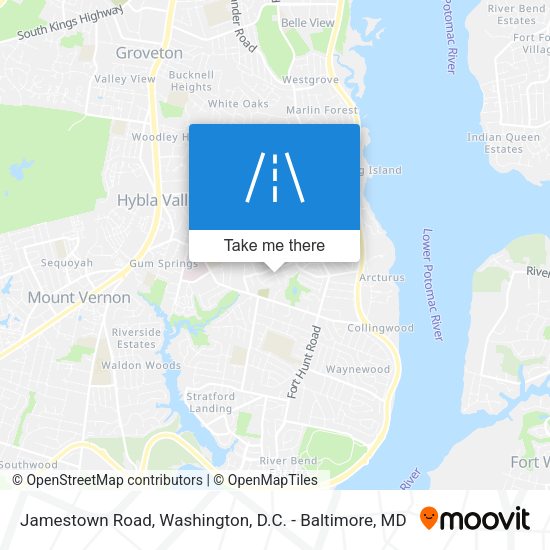 Jamestown Road map