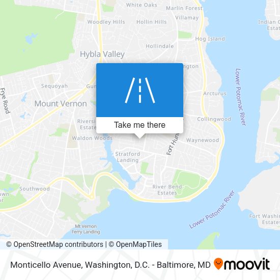 Monticello Avenue map
