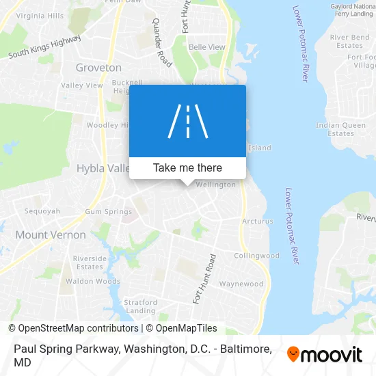 Paul Spring Parkway map