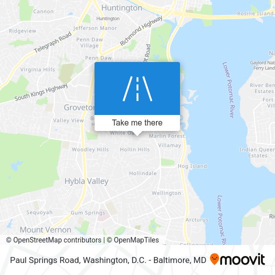 Paul Springs Road map