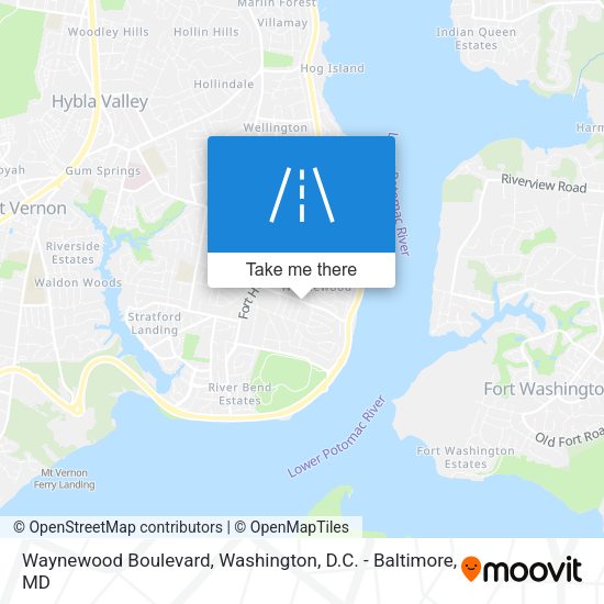 Mapa de Waynewood Boulevard