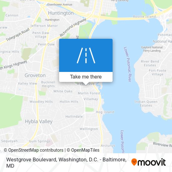 Westgrove Boulevard map
