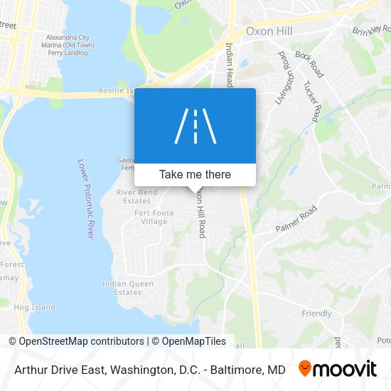Arthur Drive East map