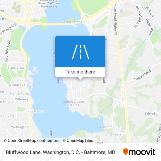 Bluffwood Lane map