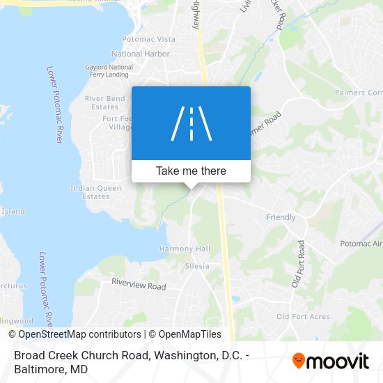 Broad Creek Church Road map