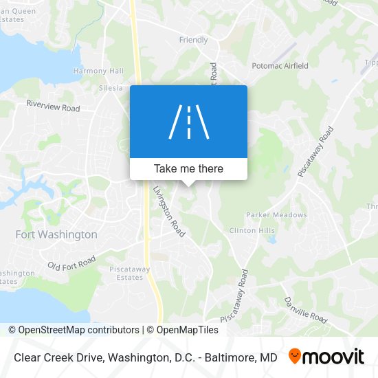 Clear Creek Drive map