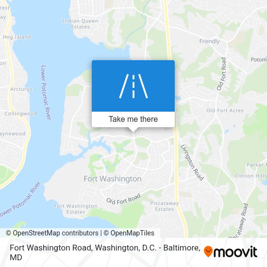 Fort Washington Road map