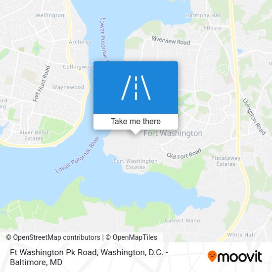 Ft Washington Pk Road map