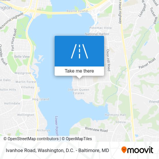 Ivanhoe Road map