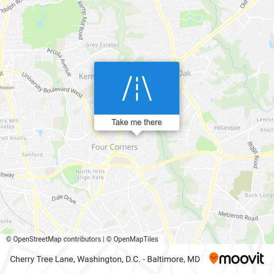Cherry Tree Lane map