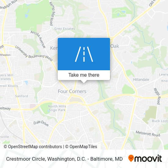 Crestmoor Circle map