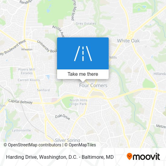Harding Drive map