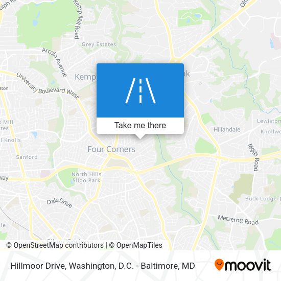 Hillmoor Drive map