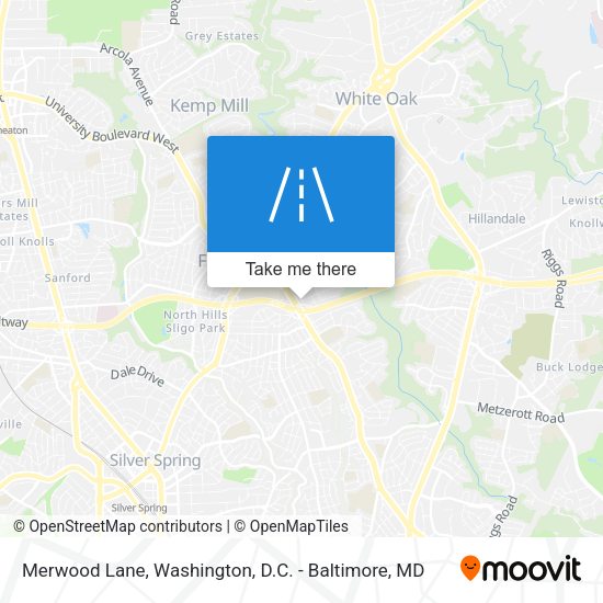 Merwood Lane map